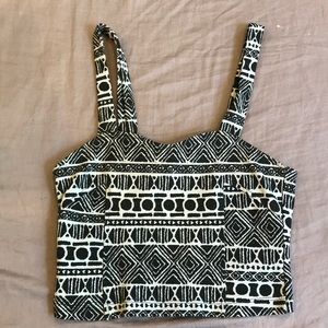 Brandy Melville tribal print crop